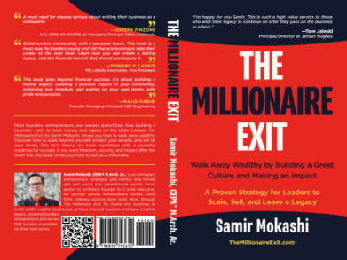 Millionaire Exit Book Cover Front and Back of Book Jacket